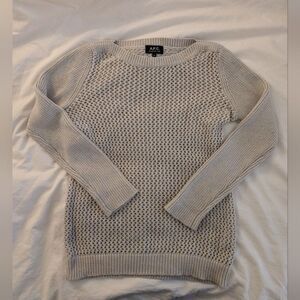APC gray silk blend sweater Medium